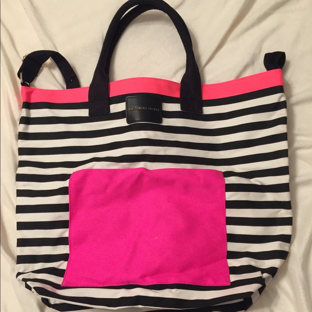 Striped Victoria’s Secret Bag